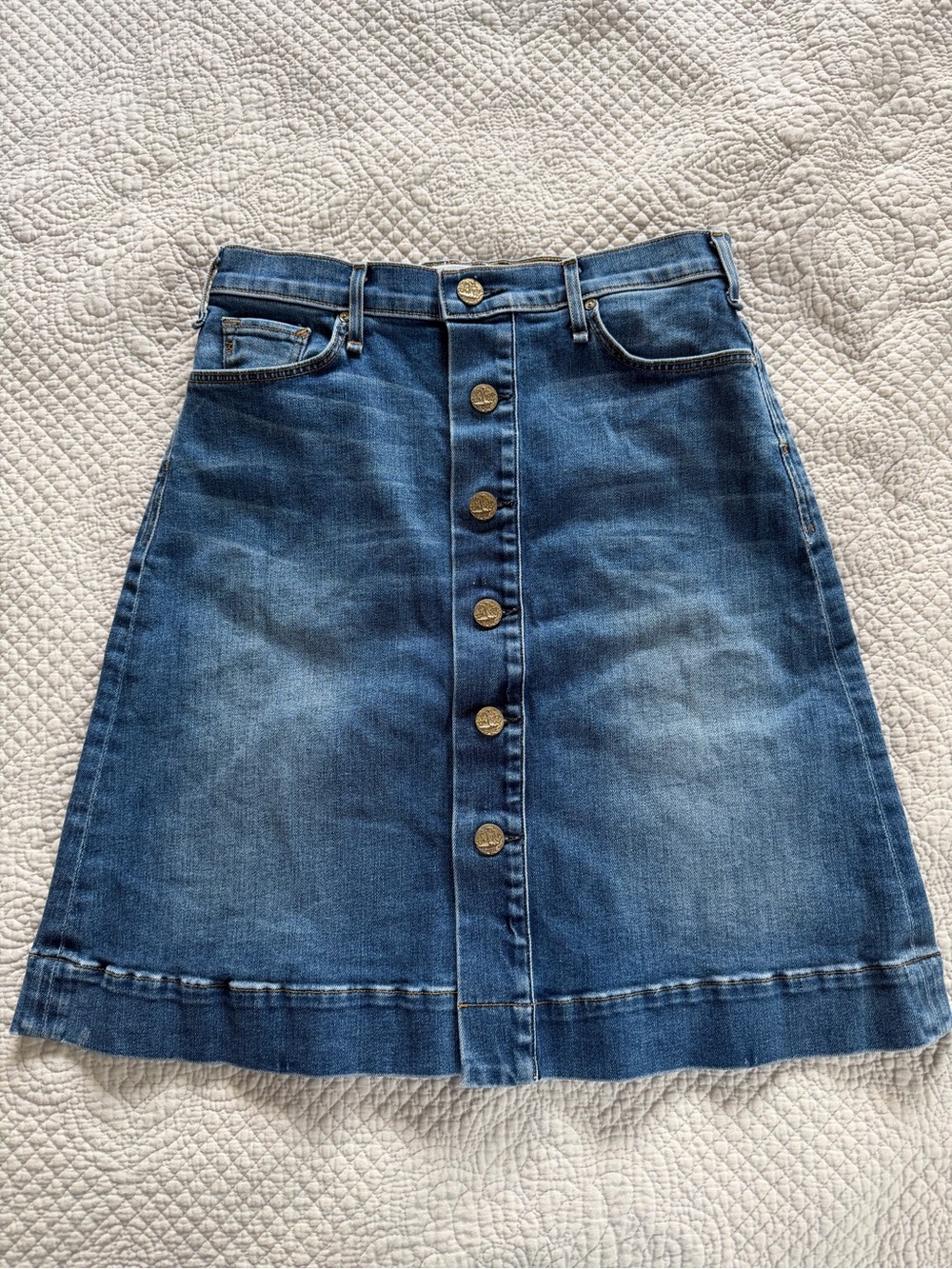 EUC McGuire Button Down Denim Skirt from Anthropologie, Size 28